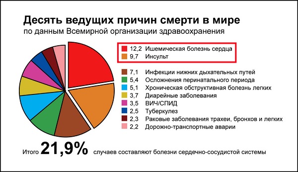 10 ведущих причин смерти в мире
