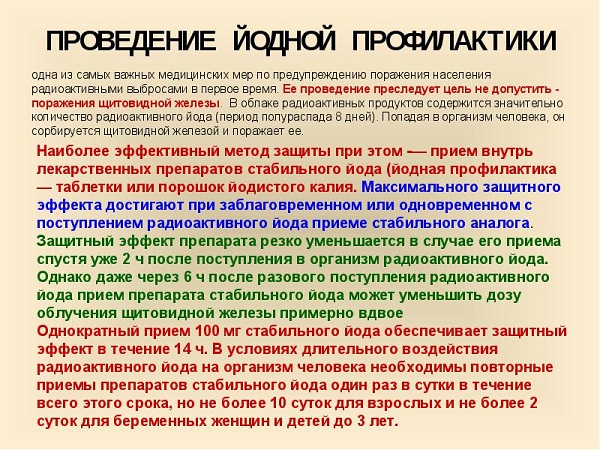 Проведение профилактики йодом