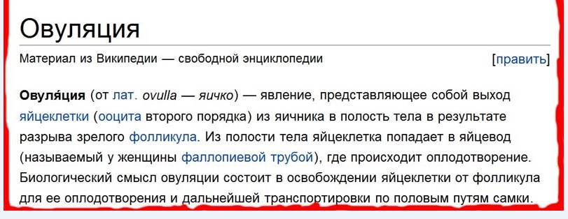 Понятие овуляции