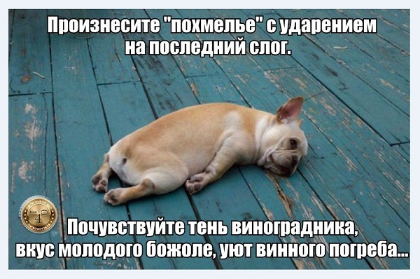 После пьянки