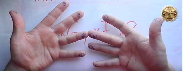 7 умножаем на 8