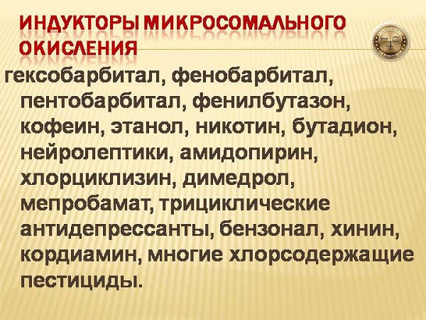 индукторы микросомального окисления