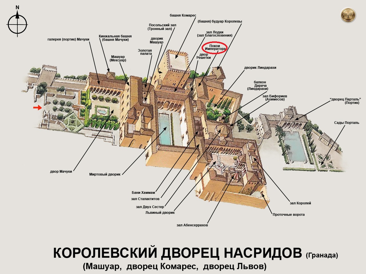 Покои Карла V в Альгамбре. Гранада